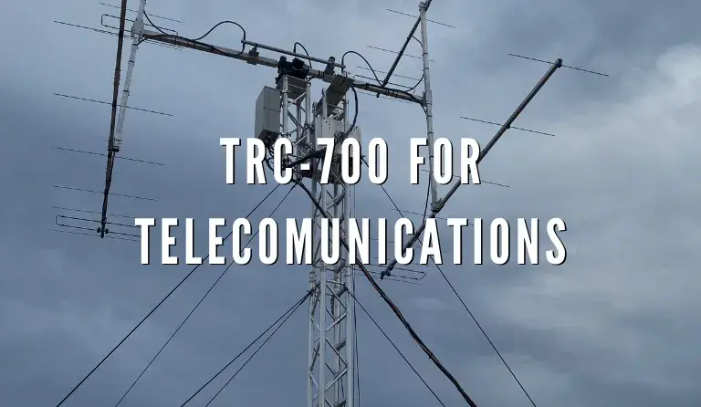 Nuestra torre Ground Support TRC-700 empleada para las telecomunicaciones